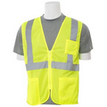 S363P ANSI Class 2 Economy Hi-Viz Lime Mesh Vest w/ Pockets (6XL)